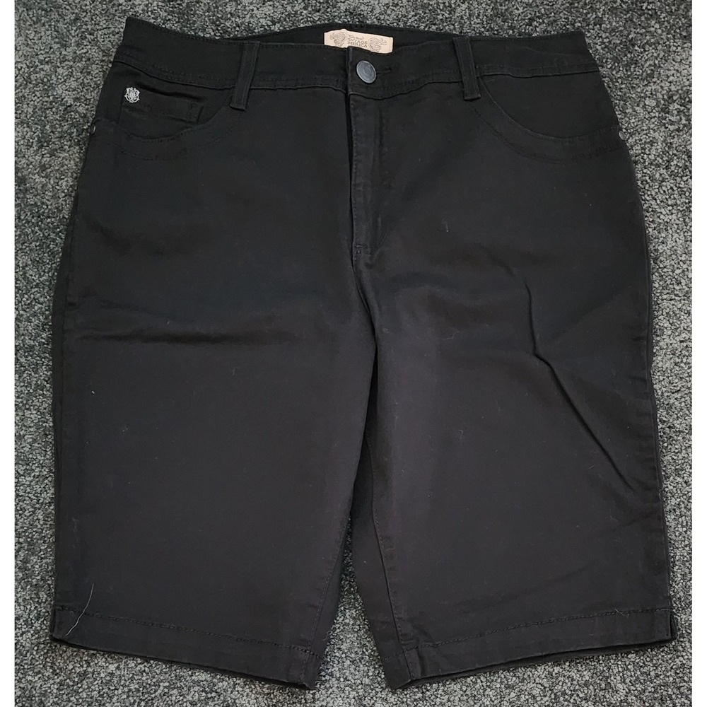 Nine West‎ Vintage America Collection Black Bermuda Shorts Womens 14